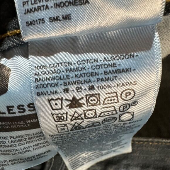 Levis Jeans Mens 36x32 Blue 501 Straight Button Fly American Dark Wash Denim - Picture 3 of 13